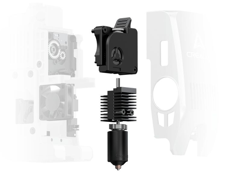 Діаграма, що ілюструє модульний хотенд швидкої заміни